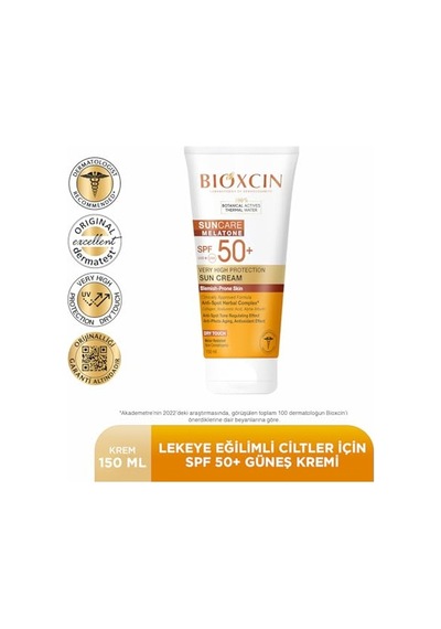 Bioxcin Sun Care Lekeye Eğilimli Ciltler İçin Çok Yüksek Korumalı Güneş Kremi 50 Spf 150 Ml- Büyük Boy