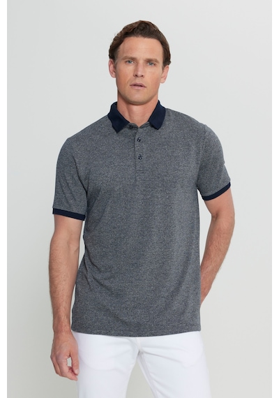 AC&Co / Altınyıldız Classics Erkek Lacı Pamuklu Comfort Fit Rahat Kesim Polo Yaka Jakarlı Tişört Lacı