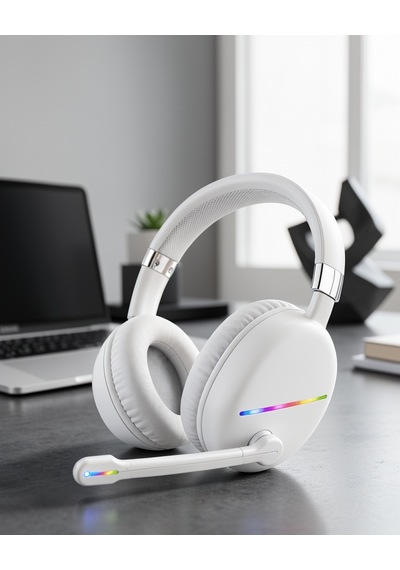 Kulaklık Bluetooth Kulaklık Rgb Işıklı Uczzmax17beyaz-4-1