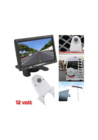 7 İnç Monitör Ve Tepe Kamera Seti Kayıt Yapmaz 12 Volt