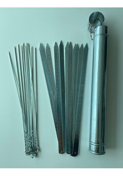 Galvanizli Mangal Seti 50Cm -10 Adana.10Kare Ciğerkuşbaşı.Şişkabı