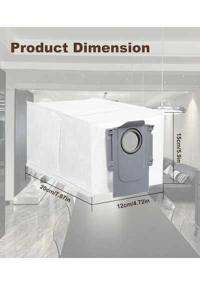 Roborock Q Revo/qrevo Pro/qrevomaxv/qrevo Curv/s8 Maxvultra/s8max Ultra/qrevo Edge/qrevo S/qrevo Plus/qrevo Master/orevo Slim İçin 10 Adet Elektrikli Süpürge Torbası