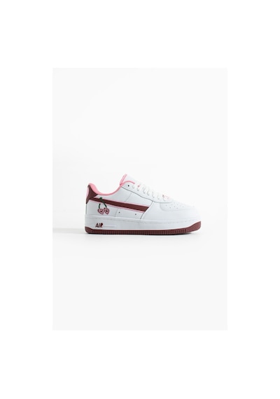 Kiraz Detaylı Pembe Beyaz Sneaker Kadın Spor Ayakkabı Beyaz