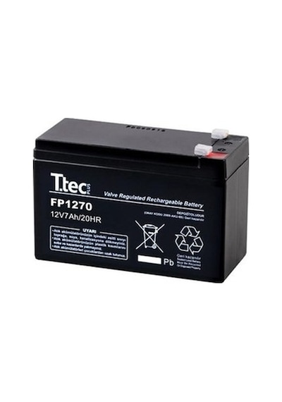 Ttech 12v 7amp Bakımsız Kuru Akü