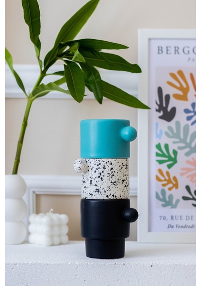 Colorfull Coffe Collection Top Kulplu El Yapımı Seramik Kupa Siyah - 272234932 Siyah