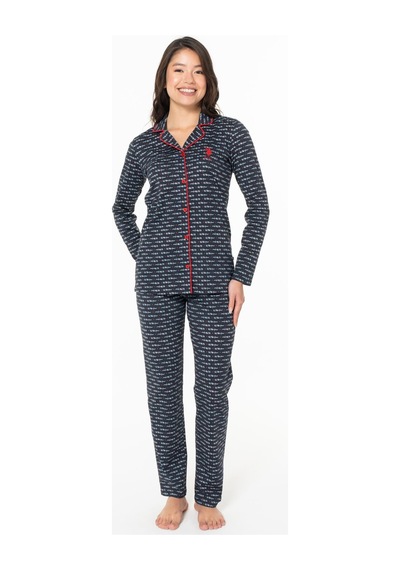 U.S. Polo Assn. Kadın %100 Pamuklu Uzunkol Mevsimlik Düğmeli Gömlek Pijama Ev Giyim Lacivert U.S. Polo Assn. Kadın %100 Pamuklu Uzunkol Mevsimlik Düğmeli Gömlek Pijama Ev Giyim Lacivert