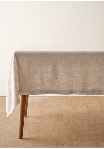 Bella Maison Miva Simli Masa Örtüsü Gümüş 150x250 Cm Gümüş