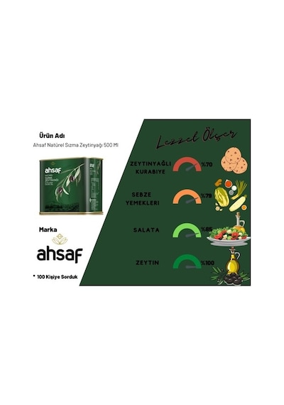 Ahsaf Natürel Sızma Zeytinyağı 3 x 500 ML