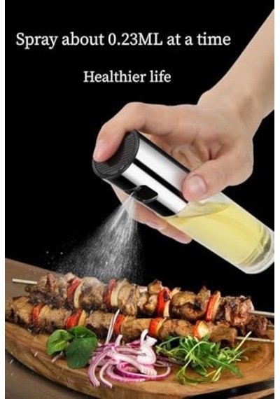 Yağ Püskürtücü Şişe, 100 Ml Sirke Püskürtücü, Sos Spreyi, Izgara, Zeytinyağı Cam Şişe, Mutfak, Pişirme, Salata, Ekmek Pişirme, Barbekü İçin 1 Adet