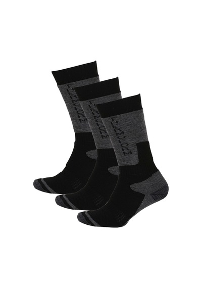 Thermoform Outdoor Çorap Siyah 3'lü Paket Gri - Siyah