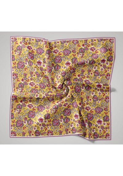 Silk Home Soft Eşarp 73090-24 Sarı, Pembe, Füme, Nar Çiçeği, Taş