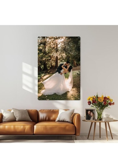 Premium Kişiye Özel Metal Poster Tablo Full Hd Kalite Baskı 20x30 Cm Çok Renkli