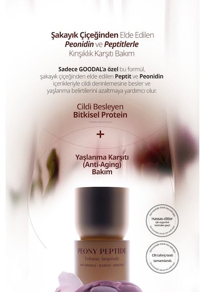 Peptit İçerikli, Cilde Sıkı Görünüm Kazandıran Ampul Goodal Peony Peptide Volume Ampoule 74114251