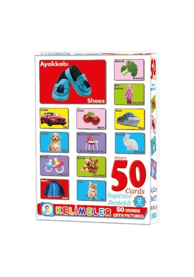 Lc7179 Resimli 50 Kelime - İngilizce Destekli / +12 Ay
