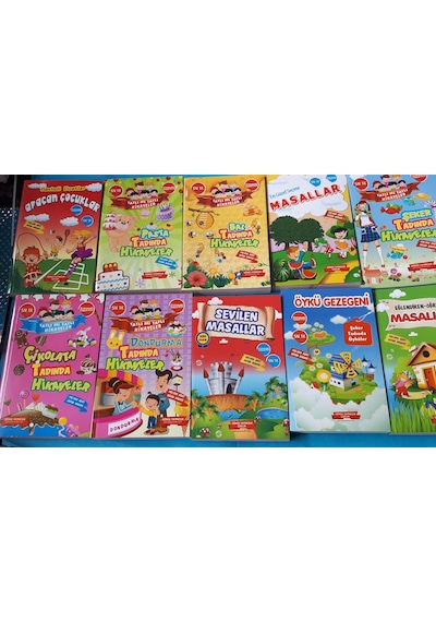 Masallar 10 Kitap Ana Okul Çocuklari ve 1-2 .Sinf Dengi 5 N 1 K