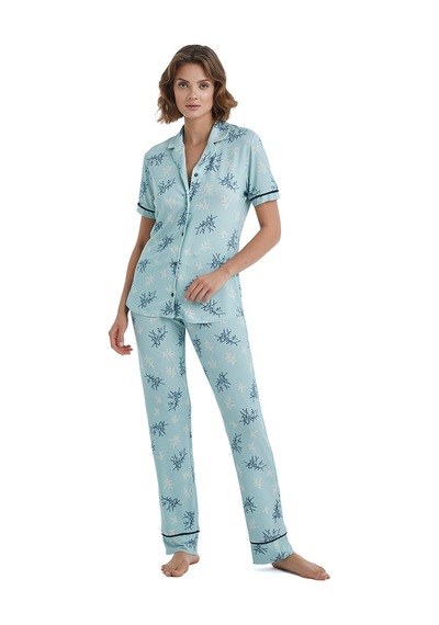 Blackspade Kadın Pijama Takımı 51411 - Mavi