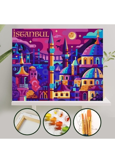 Sayılarla Boyama Tuval Seti 40X50 Cm - Istanbul