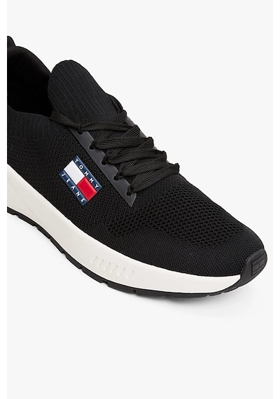 Tommy Hilfiger Erkek Tjm Runner Knit Örgü Sneaker - Siyah Black