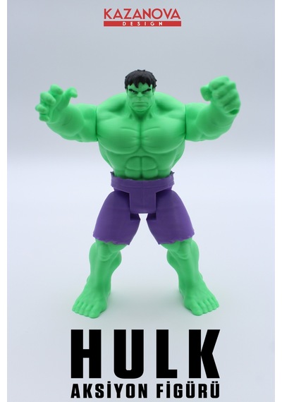 Kazanova Design Hulk Aksiyon Figürü 19 Cm Marvel Hareketli Eklemli Masaüstü Hediyelik