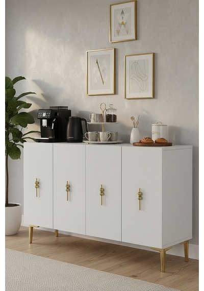 Ka1217bg Salkım120 Konsol, Kahve Köşesi Ve Tv Sehpası, Çok Amaçlı Dolap Beyaz-gold 120cm Ka1217bg Salkım120 Konsol, Kahve Köşesi Ve Tv Sehpası, Çok Amaçlı Dolap Beyaz-gold 120cm