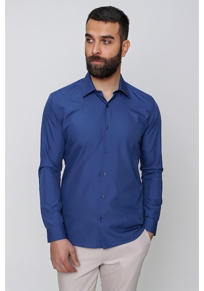 Efor Gk 636 İndigo Klasik Gömlek Indigo