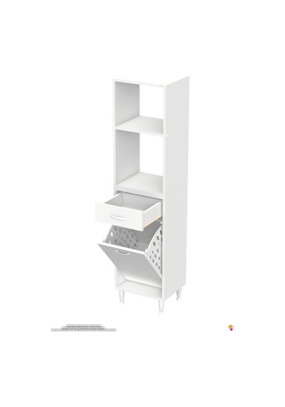 Vio 50 Cm Fırın Dolabı Sepetli Çekmeceli Mini Midi Mutfak Dolabı 50 Cm