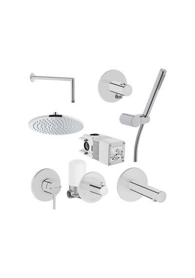 VitrA Origin Ankastre Duş Seti, Krom, 8 Parça VitrA Origin Ankastre Duş Seti, Krom, 8 Parça