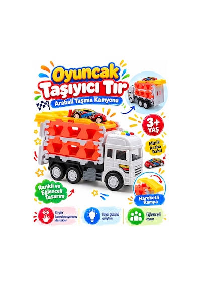 Uzayan Kamyon Yarış Arabası Fırlatıcılı Sesli Işıklı 75 Cm Bj584a Beyaz