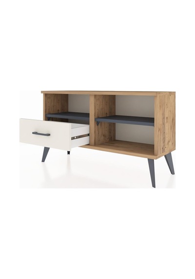 Arges Şifonyer 2 Raflı Tek Çekmeceli 88x30x48 Çam-antrasit/aytaşı Antrasit/aytaşı Arges Şifonyer 2 Raflı Tek Çekmeceli 88x30x48 Çam-antrasit/aytaşı Antrasit/aytaşı
