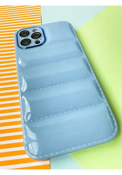 Pointtech Apple Uyumlu iPhone 13 Pro Puffer Silikon Kılıf Kamera Koruma Lens Korumalı Parlak Telefon Kılıfı