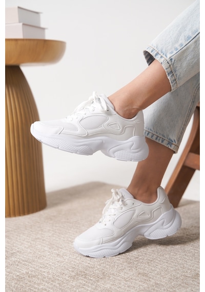 Daxtors Garantili D1152 Günlük Ortopedik Kadın Sneaker Spor Ayakkabı Siyah