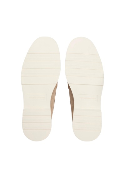Tommy Hilfiger Hafif Süet Kadın Püsküllü Bej Loafer-13200 Sandalwood