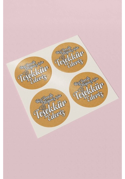Teşekkür Ederiz Hardal Kargo Sticker 3x3cm St2158 Çok Renkli