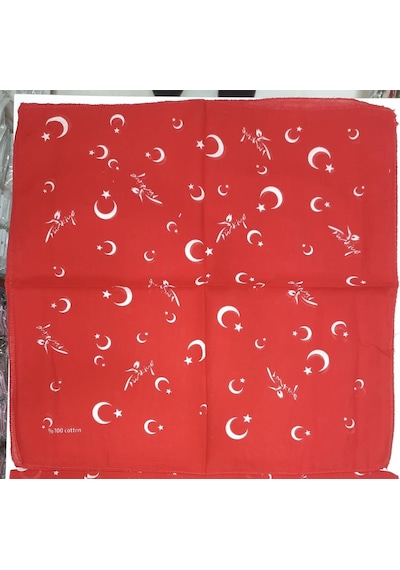 Herşey Nota Türk Bayrağı Ay Yıldız Desenli Kırmızı Renk Çok Amaçl Çok Renkli