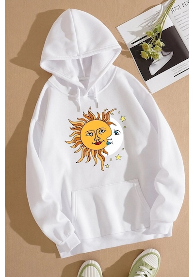 Uyguntarz Unisex Larks' Tongues In Aspic Baskılı Sweatshirt beyaz