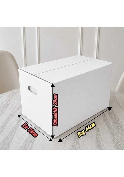 Klasör Arşiv Kolisi 33 44 29cm 10 Adet Çift Oluklu Sert Beyaz Karton