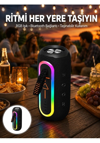 Kablosuz Bluetooth Hoparlör Taşınabilir Çoklu Bağlantılı Özelliği Yeni Nesil - Lisinya
