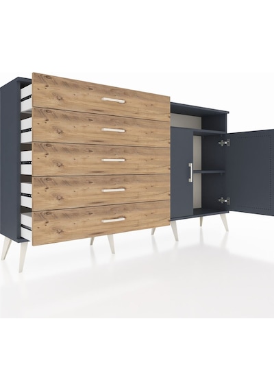 Arges Konsol 2 Raflı 5 Çekmeceli 2 Kapaklı 176x30x99 Antrasit-ant Antrasit-antrasit/çam Arges Konsol 2 Raflı 5 Çekmeceli 2 Kapaklı 176x30x99 Antrasit-ant Antrasit-antrasit/çam