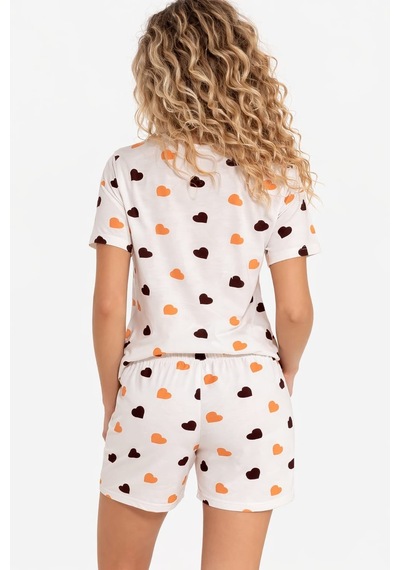 Kadın 01164 Milan Şortlu Pijama Takımı Beyaz