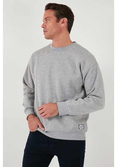 Buratti Regular Fit Bisiklet Yaka Pamuklu Içi Tüylü Yumuşak Şardonlu Erkek Sweat 5905255 Gri Melanj
