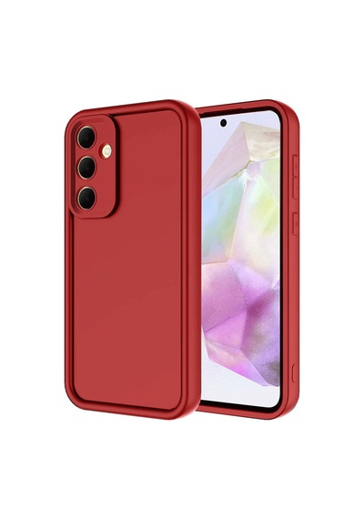 Samsung Galaxy Uyumlu , A56 Kılıf Viera Silikon - Kırmızı