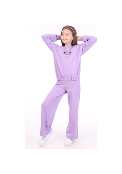 Toontoy Kids Toontoy Kız Çocuk Baskılı Eşofman Takım Koyu Yeşil