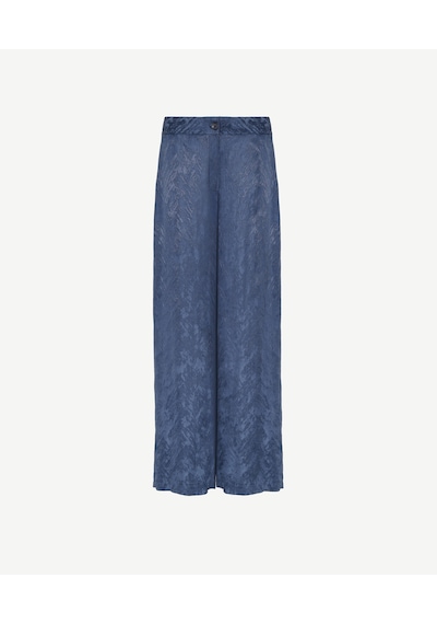 Yargıcı Geniş Paça Pantolon Lacivert
