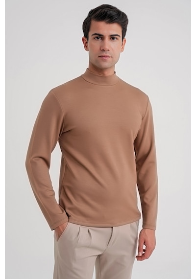 Efor Ts 894 T-shırt Slim Vizon Casual Vizon