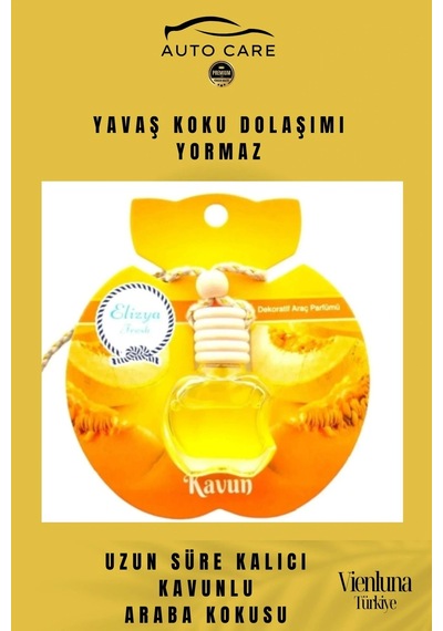 Özel Üretim Uzun Süreli Kalıcı Hava Ferahlatıcı Dikiz Aynası Askılı 8ml Araç Içi Kavun Oto Kokusu