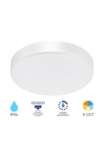 Braytron 5 Renk Sensörlü Grande 20w Sensörlü Led Tavan Armatürü Beyaz