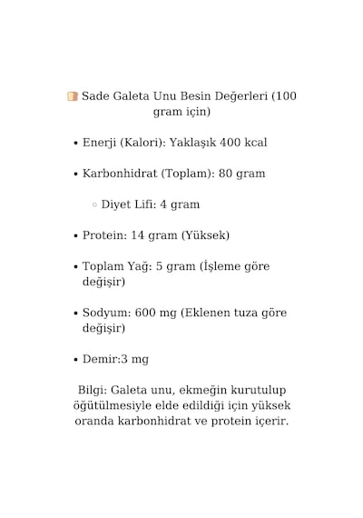 Furkan Telbisoğlu Maraş Yöresi Galeta Unu Katkısız 100 G Maraş Yöresi