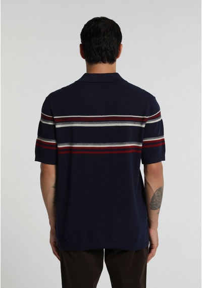 Colin's Colins Regular Fit Polo Yaka Jakarlı Erkek Lacivert Kısa Kol Kazak Cl1080893 Q1.v2 Nav