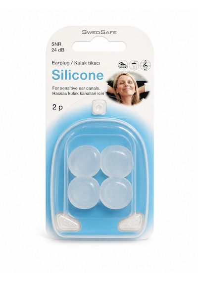 Swedsafe Silikon Kulak Tıkacı, 2 Çift, Hassas Kulaklar İçin, Yumuşak Ve Şekillendirilebilir, Suya Karşı Koruma, Gürültü Azaltma, Yüzme, Duş Ve Uyku