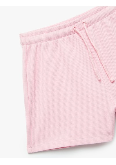 Koton Pamuklu Beli Lastikli Basic Şort Pembe 5skg40051ak Gül